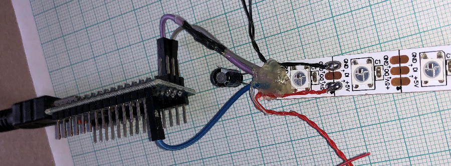 LEDstrip gesoldeerd